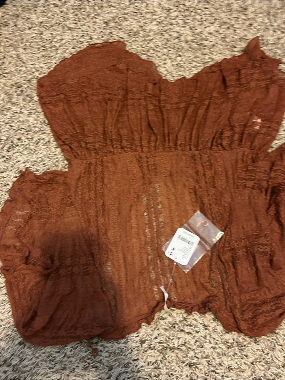 NWT Free People Women's In Your Dreams Lace Top - Sienna